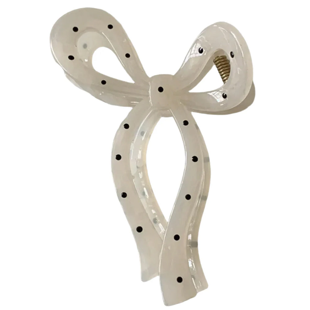 Bow Polka Dot Hair Claw