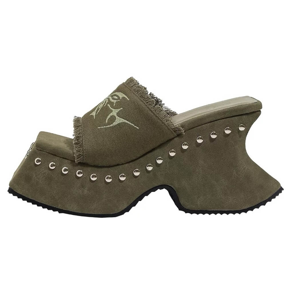 Fairy Grunge Platform Slide Sandals