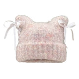 Cat Ear Beanie with Bows