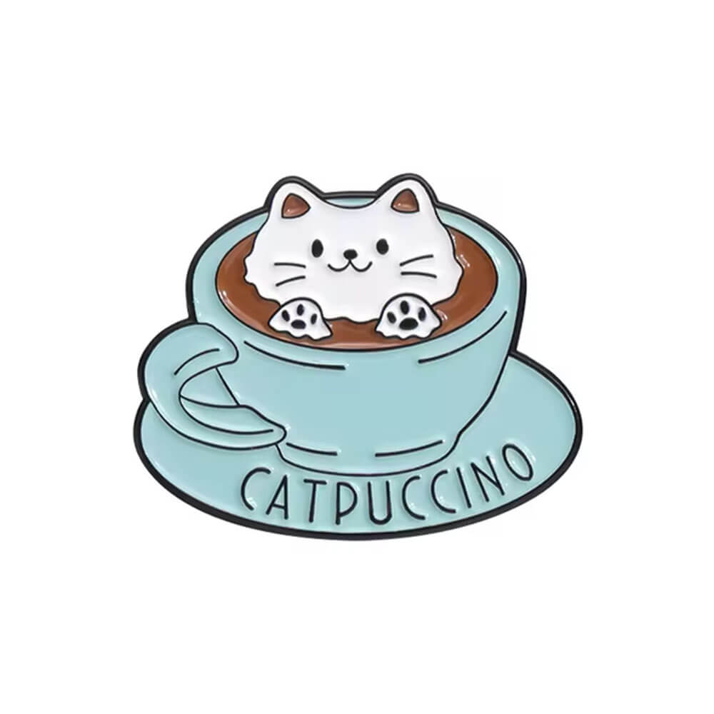 Catpuccino Brooch Pin