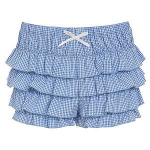 Coquette Ruffle Layered Gingham Shorts