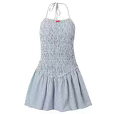 Coquette Shirred Mini Dress