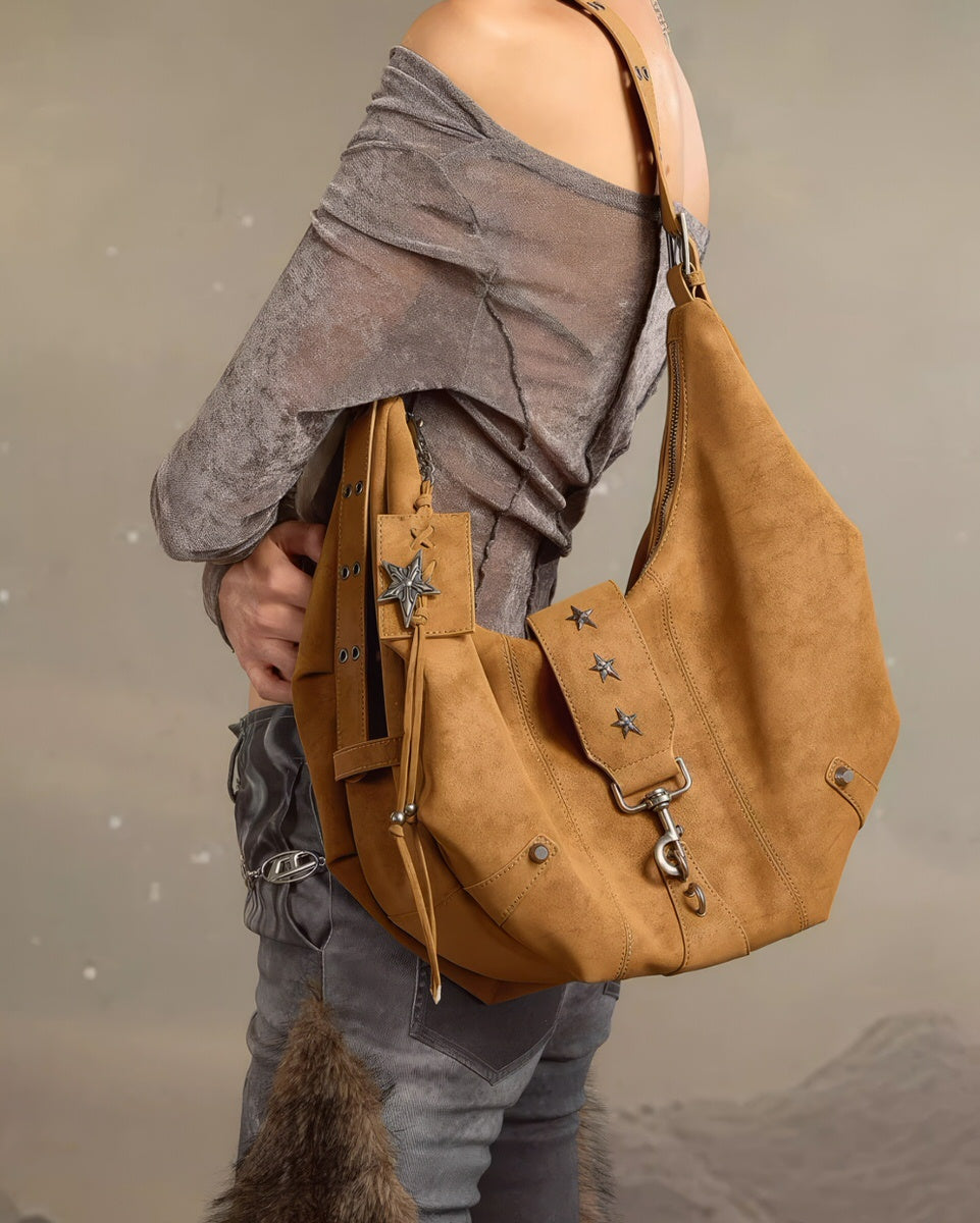 Star Detail Hobo Bag