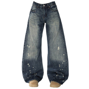 Downtown Girl Distressed Baggy Jeans