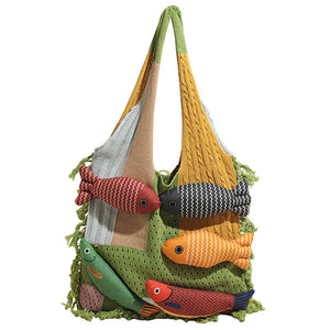 Fish Crochet Shoulder Bag