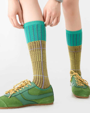 Geometric Knee-High Socks