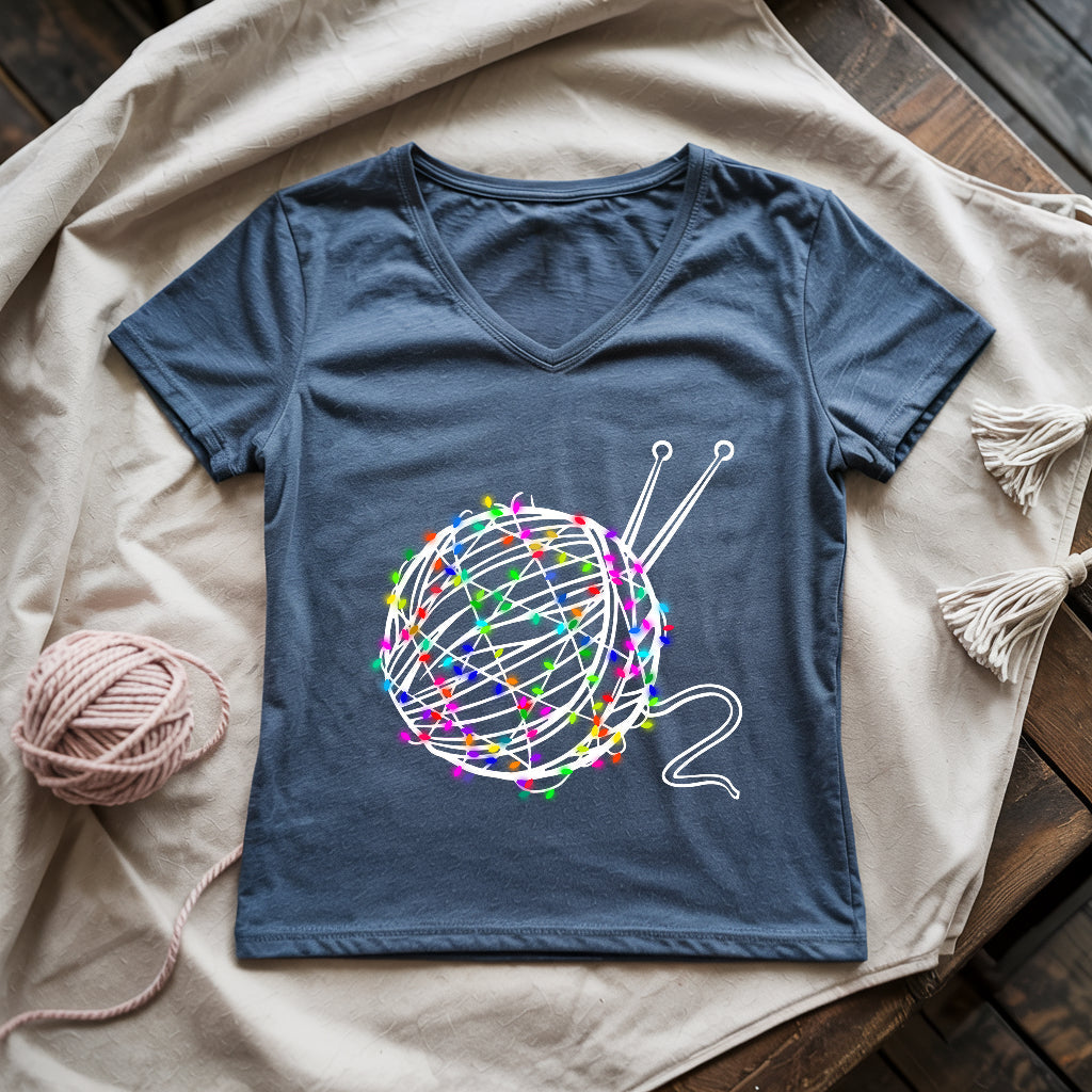 Yarn & Lights Lady V-neck