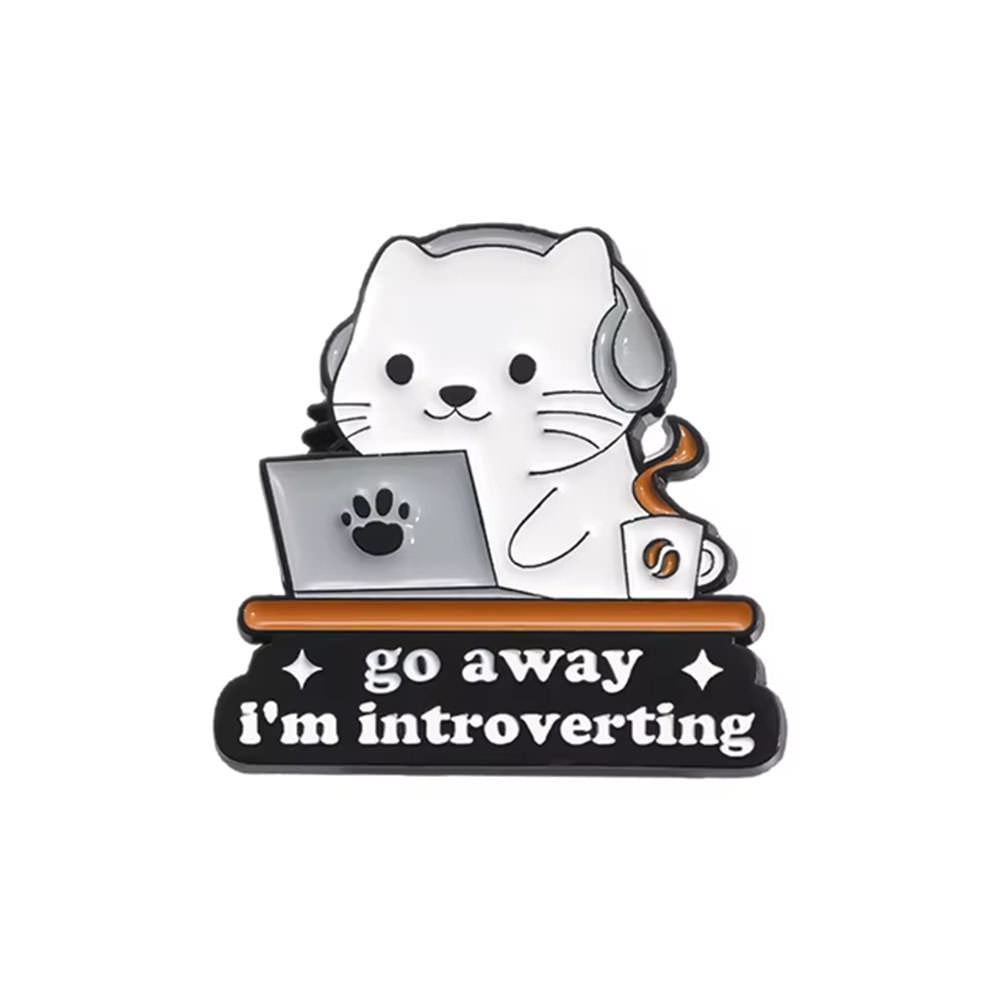 I'm Introverting Brooch Pin