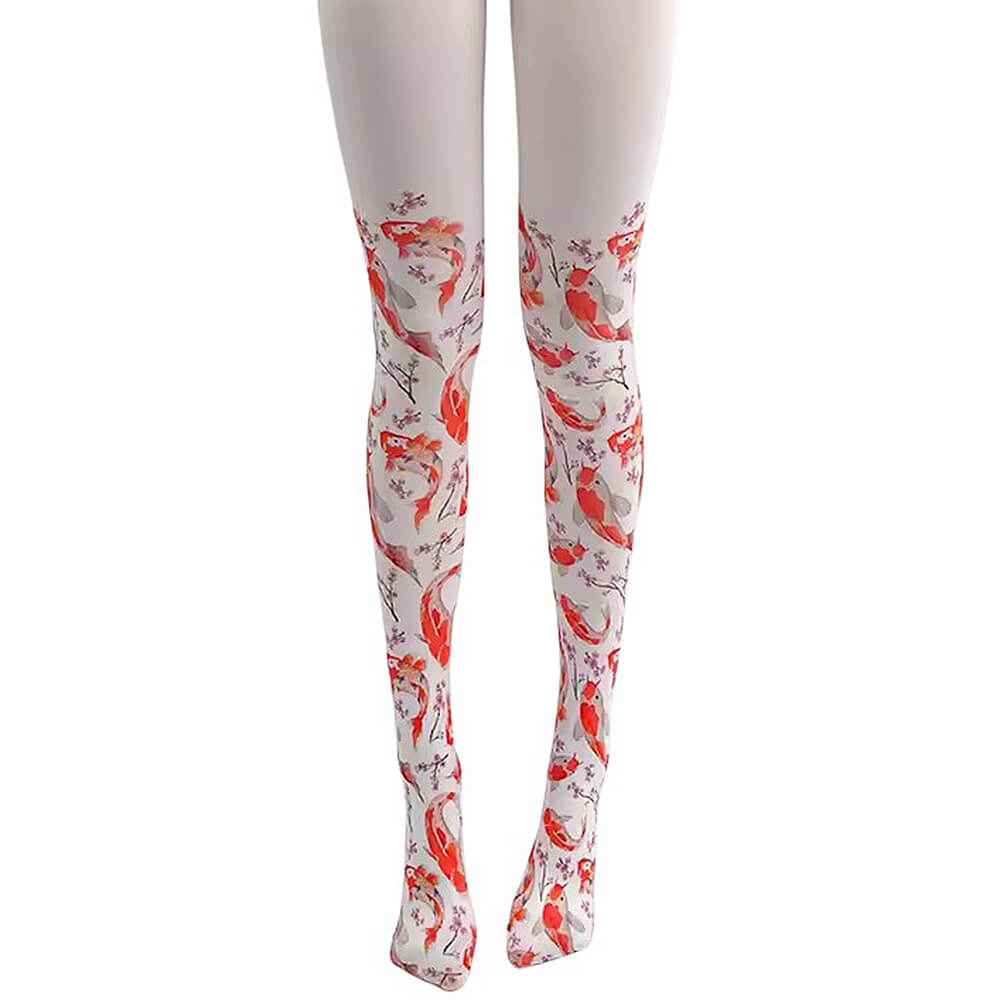 Koi Fish Print Tights
