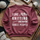 Knitting & 3 People Sweatshirt