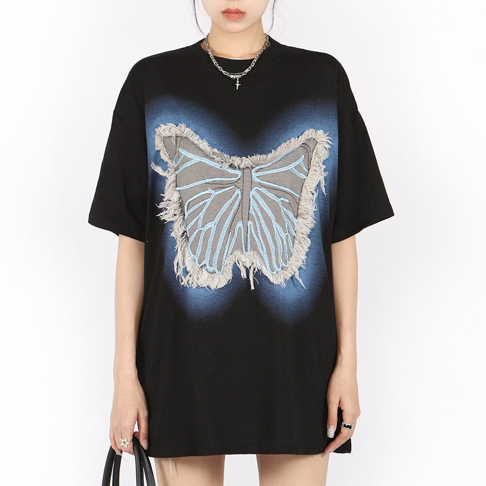 Neon Butterfly Oversized T-Shirt