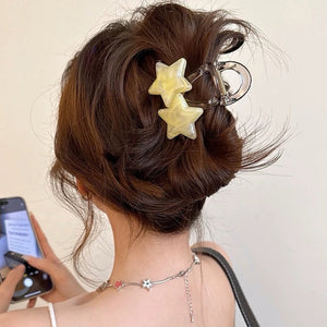 Pastel Star Double Hair Claw