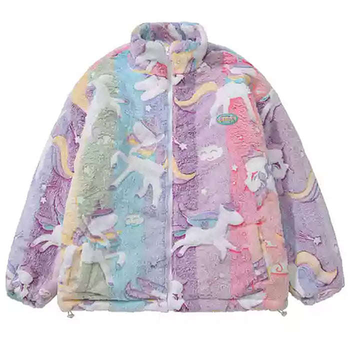 Pastel Unicorn Zip-Up Jacket