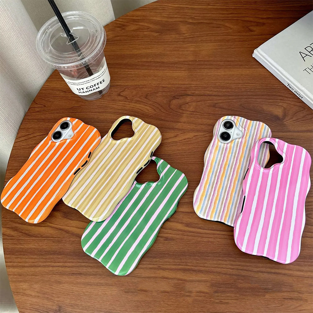 Pastel Wavy Striped iPhone Case