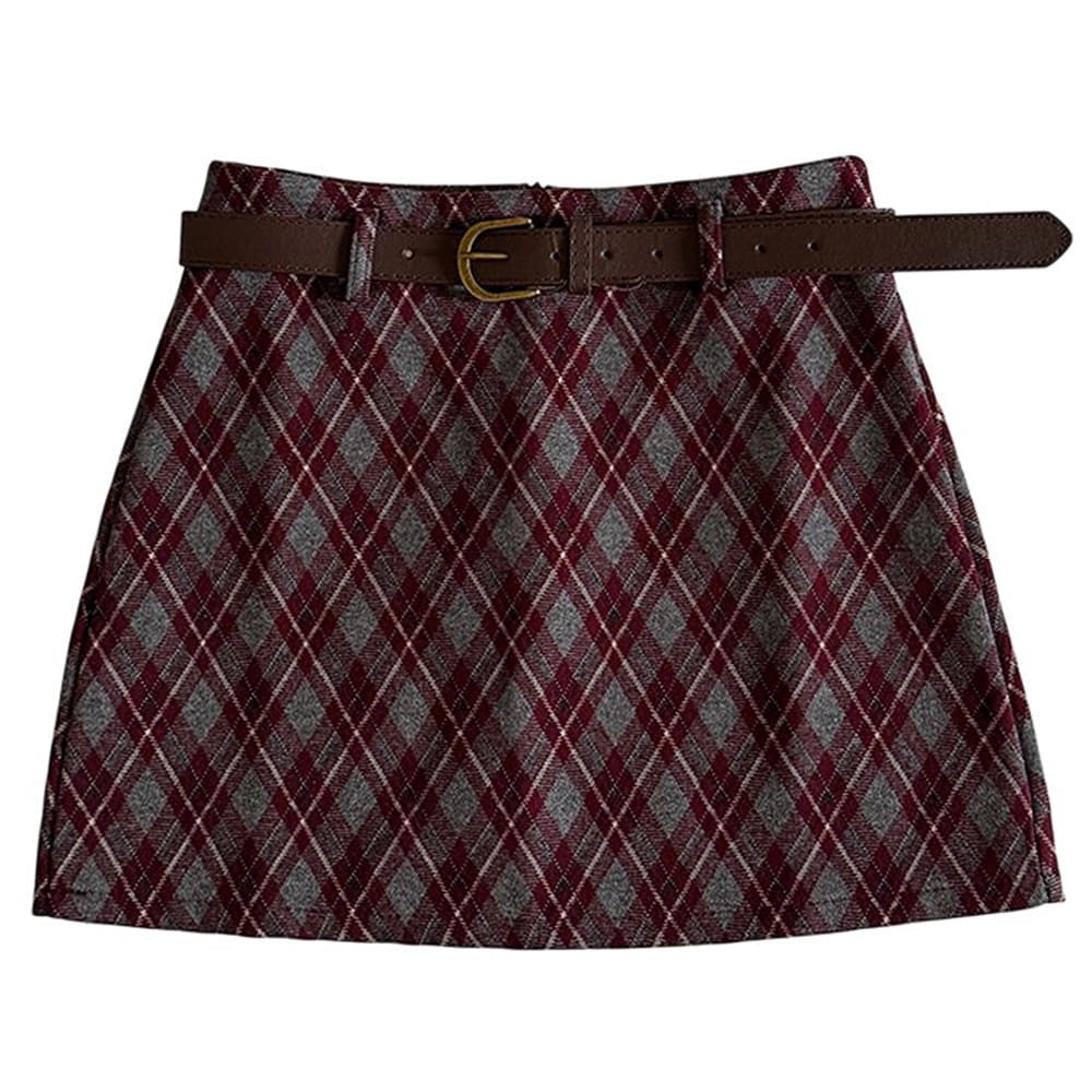 Library Crush Argyle Mini Skirt