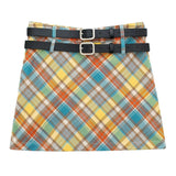 Preppy Colorful Plaid Mini Skirt