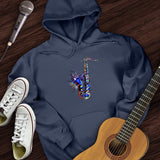 Blue Jazz Sax Hoodie