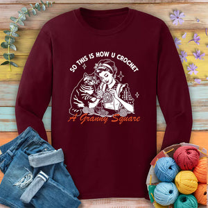 How U Crochet Long Sleeve T-shirt