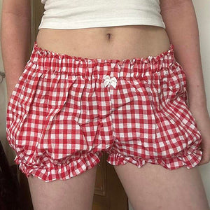 Red Gingham Picnic Shorts