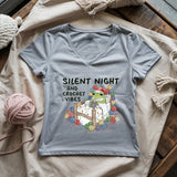 Silent Night and Crochet Vibes Lady V-neck
