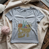 Murder Yarn Lady V-neck