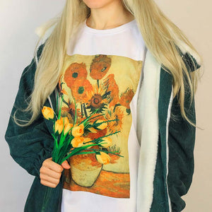 Van Gogh Sunflowers Tee, M