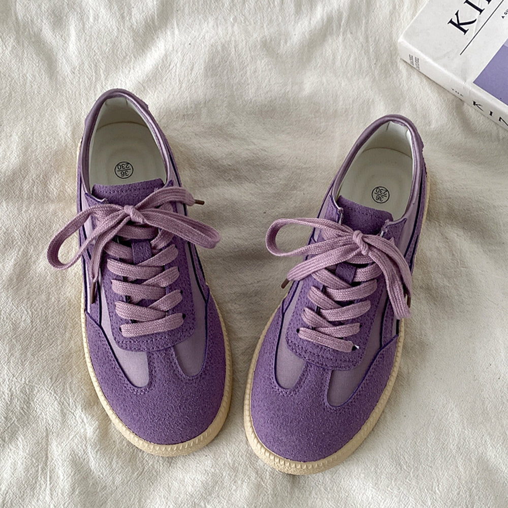 Violet Suede Retro Sneakers