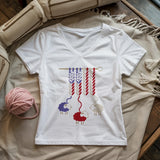 America Wool Lady V-neck