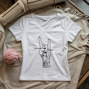 Crocheting Rock Lady V-neck