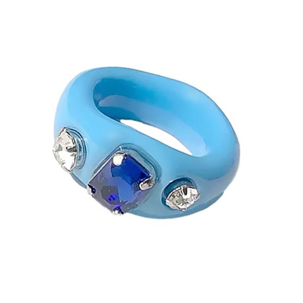 Y2K Rhinestone Acrylic Ring