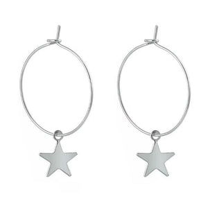Star Girl Hoop Earrings