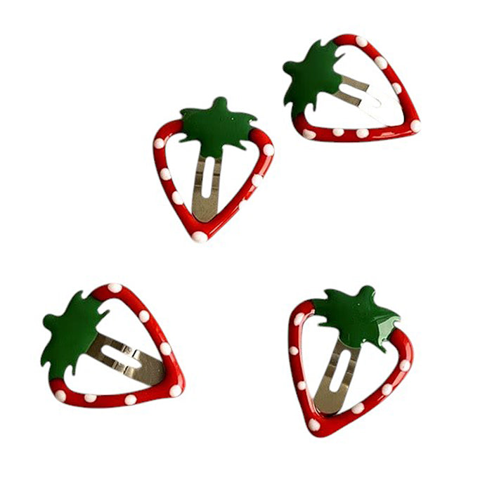 Y2K Strawberry Hair Clips Set